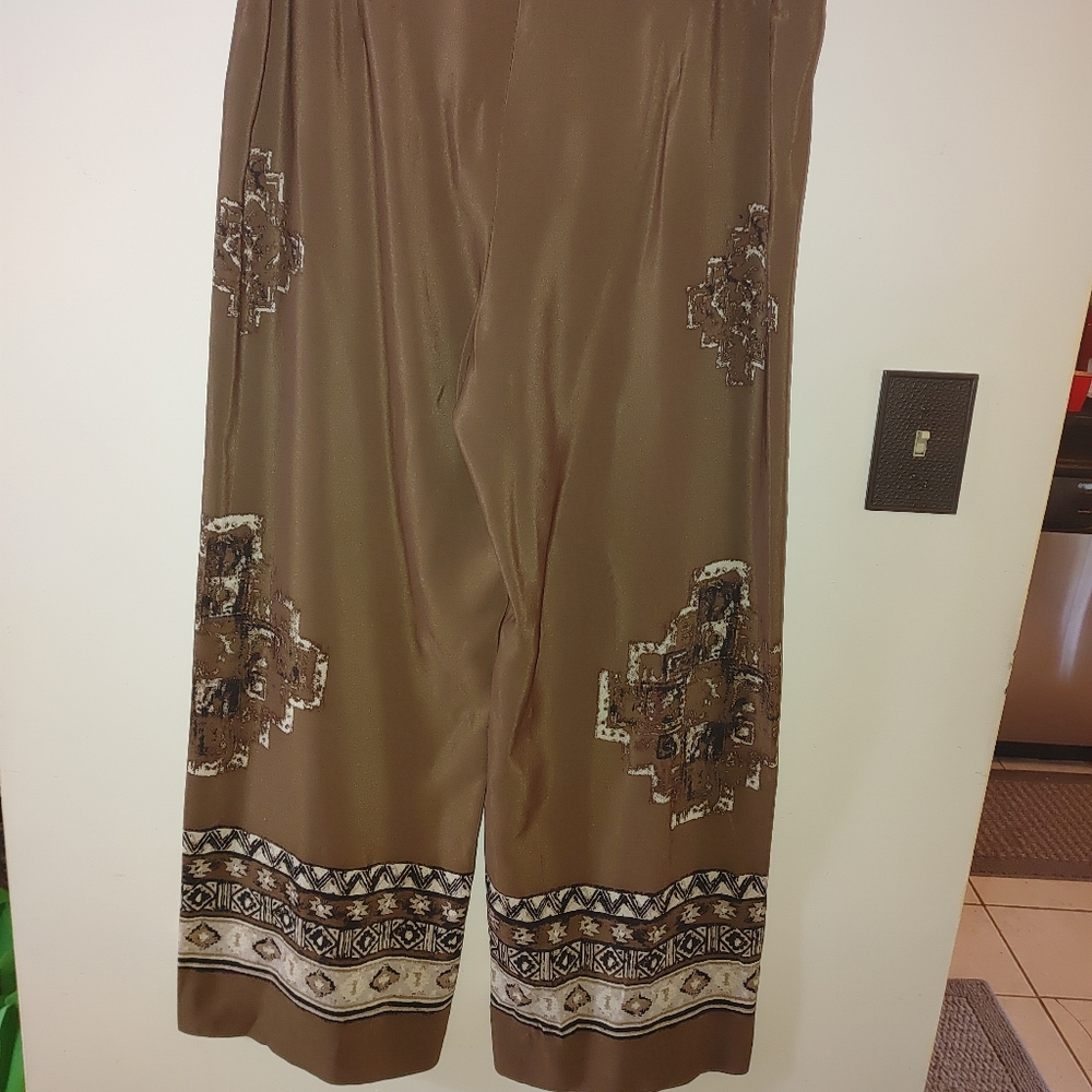 Silk wide legged pants